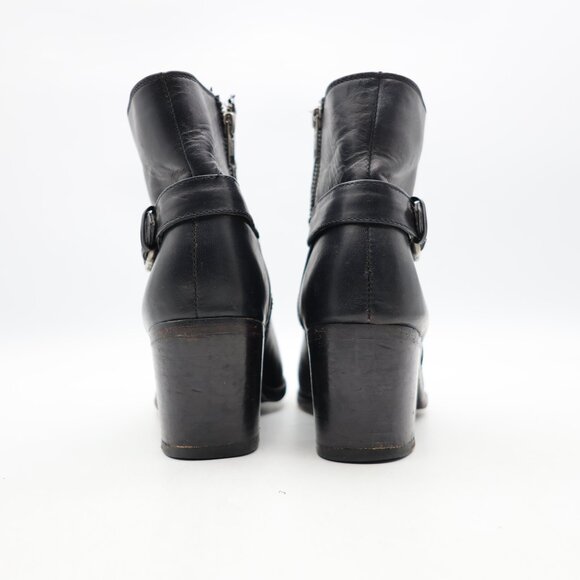 Frye Janis Shield Women's Size 8.5 B Black Leather Zip Ankle Boots - Picture 5 of 11